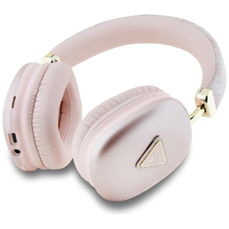 Guess 4G Triangle Logo - Kabellose Over-Ear-Kopfhörer Bluetooth V5.3 (rosa)