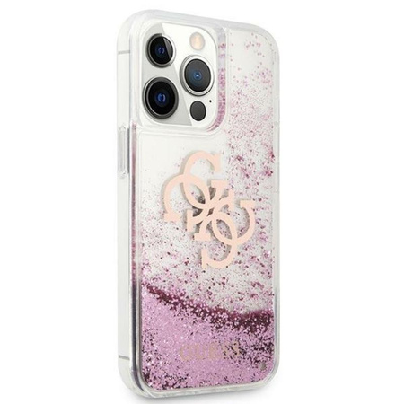 Coque Guess Liquid Glitter 4G Big Logo - iPhone 13 Pro Max Case (rose)