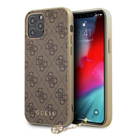 Guess 4G Charms Kollektion - iPhone 12 Pro Max Hülle (braun)