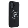 Karl Lagerfeld Silicone Karl & Choupette Ring MagSafe - Case for iPhone 16 Plus (black)