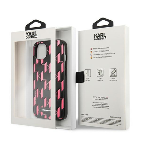 Karl Lagerfeld Monogram Plaque - Cover for iPhone 13 mini
