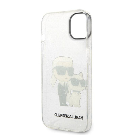 Karl Lagerfeld IML Glitter NFT Karl & Choupette - iPhone 14 Plus tok (átlátszó)