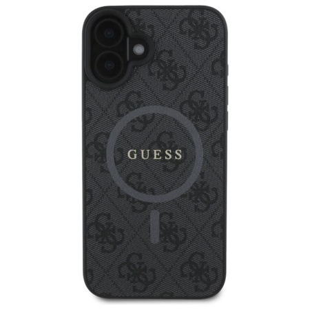 Guess 4G Ring Classic Logo MagSafe - Étui pour iPhone 16 (noir)