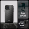 Spigen Enzo Aramid MagSafe - Étui pour iPhone 15 Pro Max (Noir)