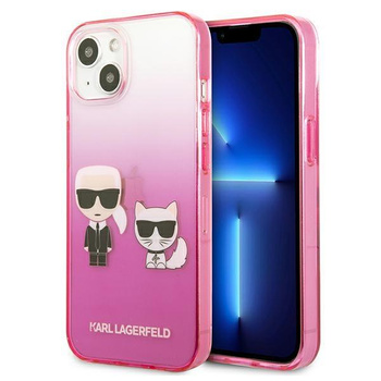 Karl Lagerfeld Gradient Ikonik Karl & Choupette - Coque iPhone 13 (rose)