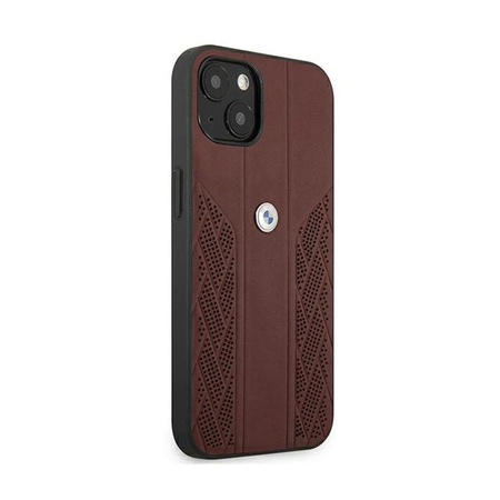 BMW Leder Curve Perforate HC - Hülle für iPhone 13 (Rot)