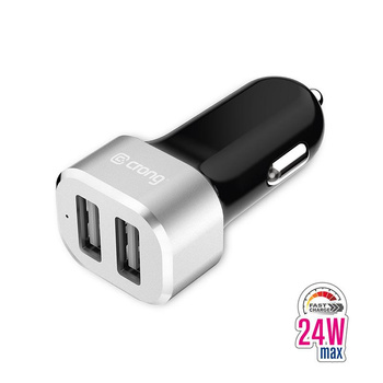 ŁADOWARKA SAMOCHODOWA USB DO TELEFONU, Crong Power Car, Charger, 24W, 2.4A