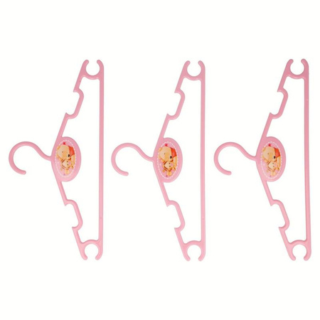 Kubuś Puchatek - Wieszaki na ubrania (3 szt) (różowy)