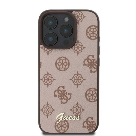 Guess Peony Script MagSafe - iPhone 16 Pro Case (marron)