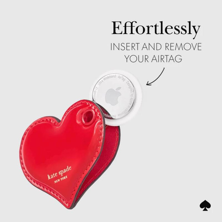 Kate Spade New York Charm Keychain – Schützende Hülle Schlüsselanhänger für Apple AirTag 1/2 (Heart)