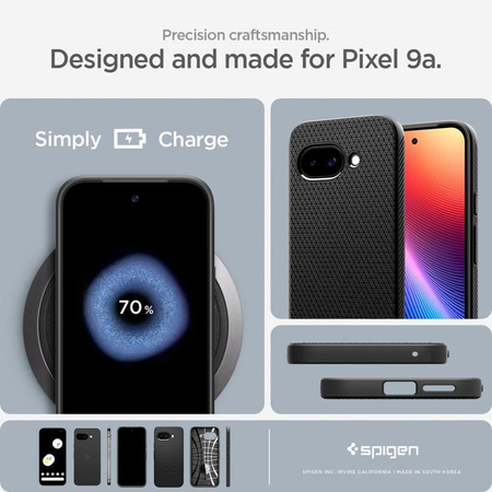 Spigen Liquid Air - Hülle für Google Pixel 9a (Mattschwarz)