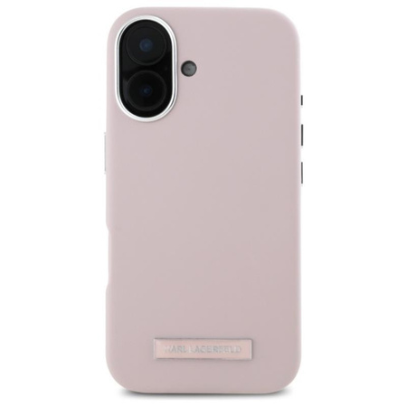 Karl Lagerfeld FW Metal Plate MagSafe - iPhone 16 Case (pink)