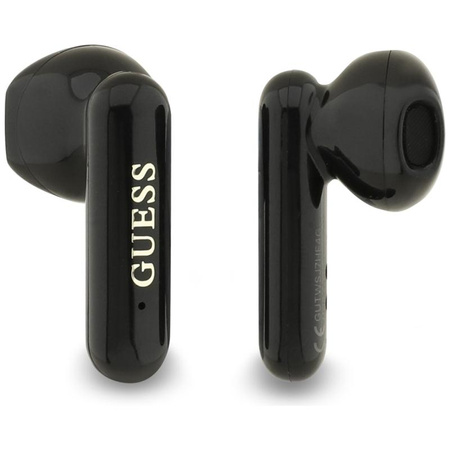 Guess 4G Metal Logo – TWS-Bluetooth-Kopfhörer + Ladeetui (schwarz)