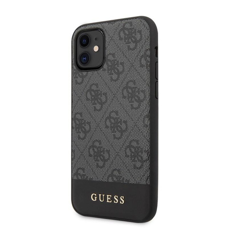Guess 4G Bottom Stripe Collection - iPhone 11 tok (szürke)