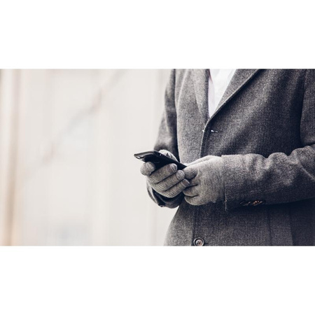 Gants pour écran tactile Moshi Digits - Gants pour écran tactile de smartphone (M) (Gris clair)