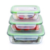 Alpina - Set aus drei Glasbehältern für Lebensmittel, Lunchbox