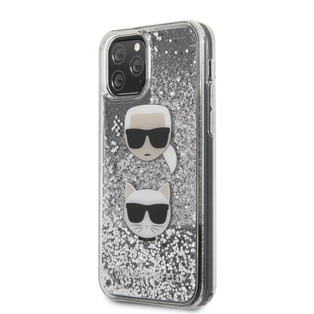Karl Lagerfeld Liquid Glitter Hearts - pouzdro pro iPhone 11 Pro