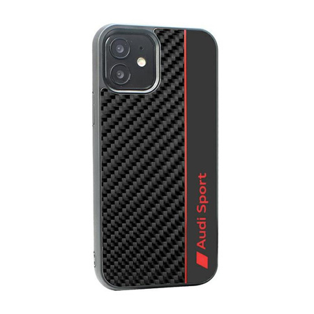 Audi Carbon Fiber Stripe - Hülle für iPhone 12 / iPhone 12 Pro (Schwarz)