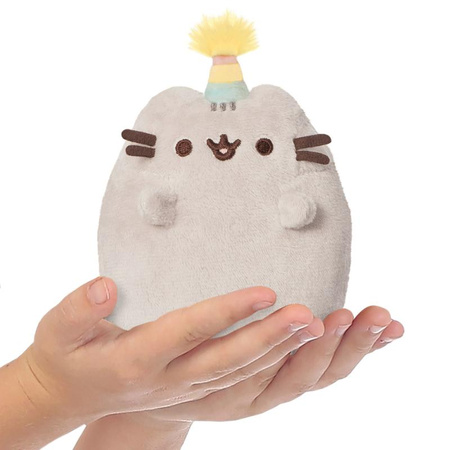 PUSHEEN CAT MASKOTKA IN BIRTHDAY CAP, Plush, cuddly, 12 cm