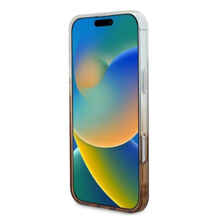 Guess IML Glitter Gradient MagSafe - Hülle iPhone 16 (Braun)