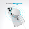 Speck Presidio Perfect-Clear MagSafe - iPhone 15 Pro Max Fall (Klar / Chrom-Finish / Serene Silber)
