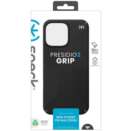 Speck Presidio2 Grip - Pouzdro iPhone 16 Pro Max (Black / Slate Grey / White)