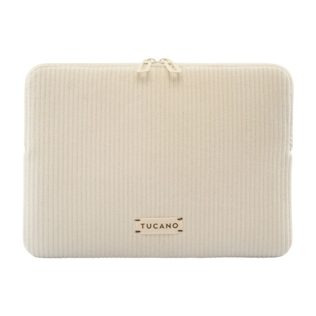 TUCANO Velluto 2 - Cover for MacBook Air 13" (M4/M3/M2/M1/2025-2018) / Pro 13" / Laptop 12" (cream)