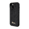 Guess Sequin Script Metal - Coque iPhone 14 (noir)