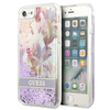 Guess Liquid Glitter Flower - Tasche iPhone SE 2022 / SE 2020 / 8 / 7 (Lila)