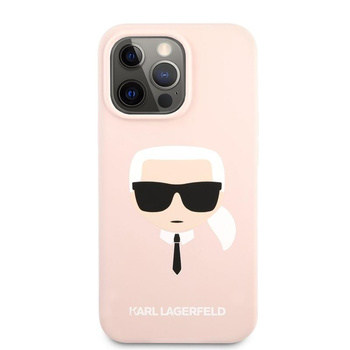 Karl Lagerfeld Silikonové pouzdro Iconic Karl`s Head - iPhone 13 (růžové)