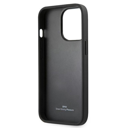 BMW Leder Curve Perforate HC - iPhone 13 Pro Max Tasche (schwarz)