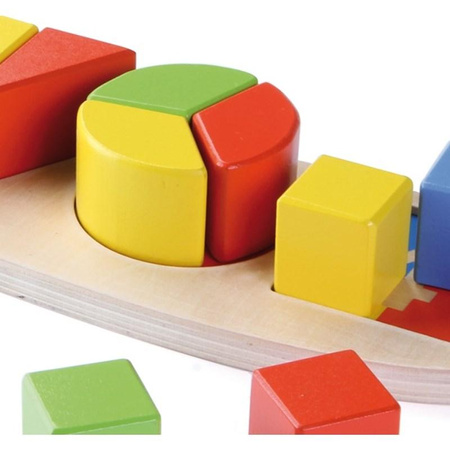 TOP BRIGHT - Fából készült kirakós játék, formák tanulása