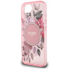 Guess IML Flowers MagSafe - Coque pour iPhone 16e (rose)