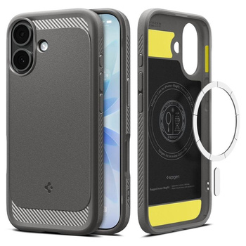 ETUI DO IPHONE 17 do MAGSAFE SPIGEN RUGGED ARMOR ORYGINALNE SZARE CASE