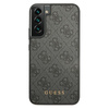 Guess 4G Metal Gold Logo - Etui Samsung Galaxy S22 (gris)