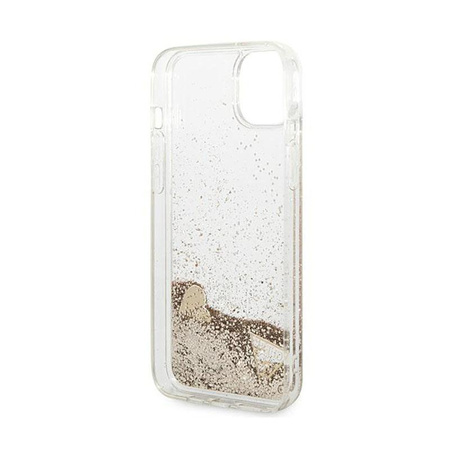 Guess Liquid Glitter Charms - pouzdro pro iPhone 14 Plus (zlaté)