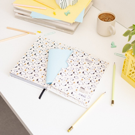 Snoopy - Plush notebook / notebook A5 from the Lazy Days collection