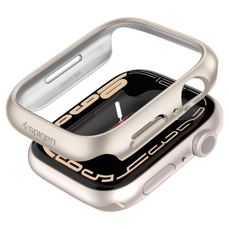 Spigen Thin Fit - Étui pour Apple Watch 8 / Watch 7 41 mm (Starlight)