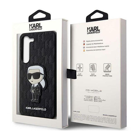 Karl Lagerfeld NFT Saffiano Monogram Ikonik - Etui Samsung Galaxy S23+ (czarny)