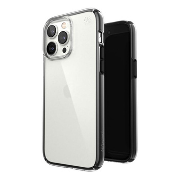 Speck Presidio Perfect-Clear with Impact Geometry - Etui iPhone 14 Pro Max z powłoką MICROBAN (Clear / Black)