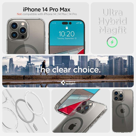 Spigen Ultra Hybrid MagSafe - Étui pour iPhone 14 Pro Max (Graphite)