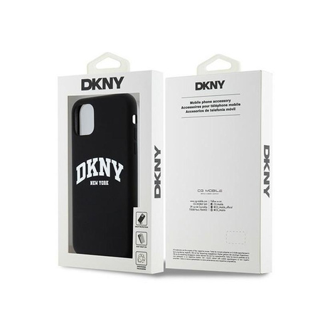 DKNY Liquid Silicone White Printed Logo MagSafe - Case for iPhone 11 (black)