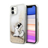 Karl Lagerfeld Liquid Glitter Choupette Fun - iPhone 11 Hülle (Gold)