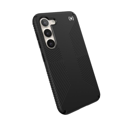 Speck Presidio2 Grip - Csúszásgátló tok Samsung Galaxy S23 készülékhez (Fekete/Fekete/Fehér)