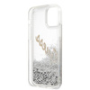 Guess Glitter Vintage Script - iPhone 12 / iPhone 12 Pro Tasche (silber)