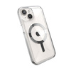 Speck Gemshell Grip + MagSafe - pouzdro pro iPhone 16e / iPhone 15 / iPhone 14 / iPhone 13 (Clear / Chrome Finish)