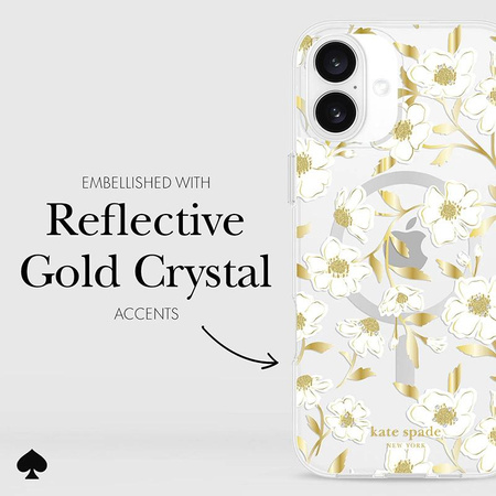 Kate Spade New York Protective Gems MagSafe - Hülle für iPhone 16 Plus (Sunshine Floral)
