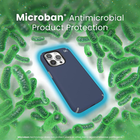 Speck Presidio2 Pro Magsafe - Hülle für iPhone 15 Pro (Küstenblau / Staubgrau / Weiß)