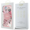 Guess IML Flowers MagSafe - Coque pour iPhone 16e (rose)