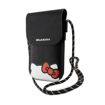 Hello Kitty Leather Hiding Kitty Cord - Sacoche pour téléphone portable (noir)
